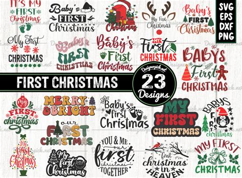 Download Baby's First Christmas SVG Bundle Cameo